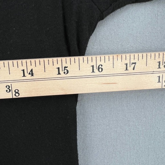 WILDFOX Shirt Womens XS Black Embroidered Tea Rose Lucienne Long Sleeve Crew Tee - Picture 11 of 13